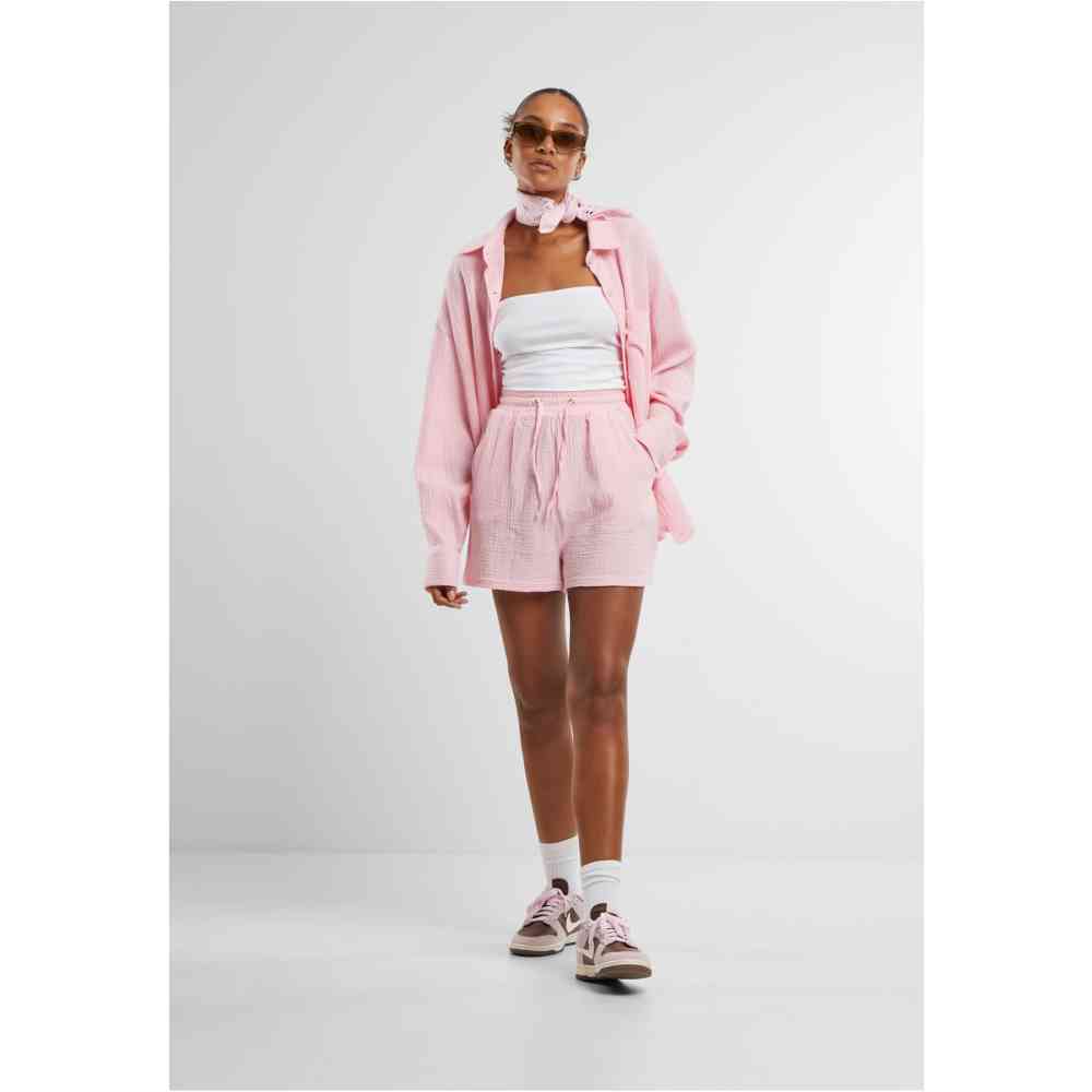 Urban Classics - Oversized Musselin Blouse - Roze